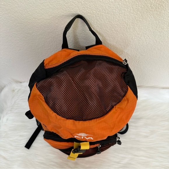 Kiva Orange Black Packable Travel Hiking Camping Backpack - Picture 7 of 14